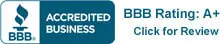 A+ Rated By Better Business Bureau BBB Certified Business