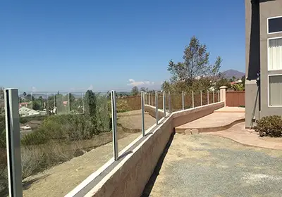 Residential Outdoor Topless Glass Railings Pacific Beach
